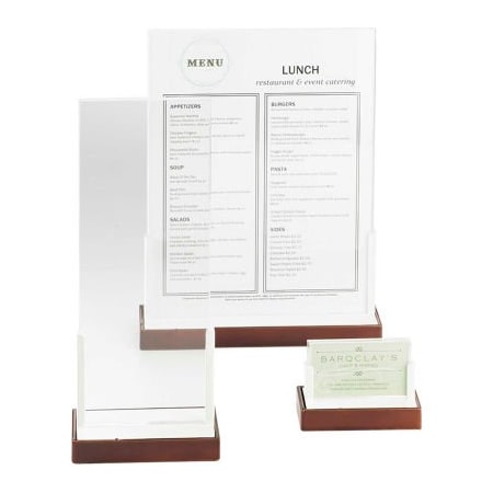 Cal-Mil Cal-Mil 3016-811-55 Luxe Signage and Menu Holder Stainless Steel Accent, 8" x 11" Card 3016-811-55